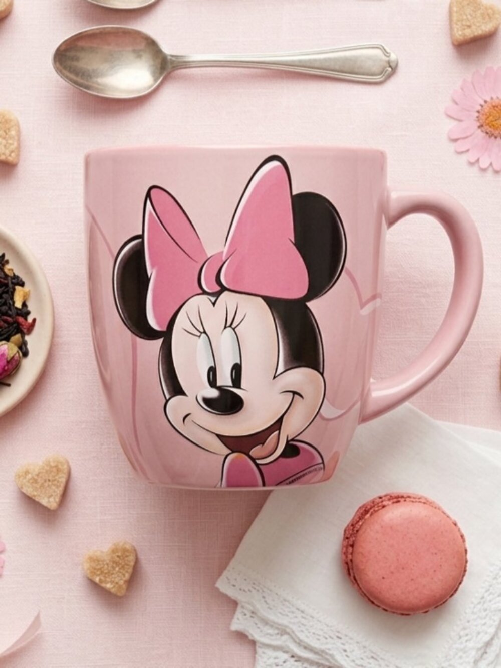 Disney Parks Minnie Mouse Pink Coffee Mug Walt Disney World Ceramic Cup